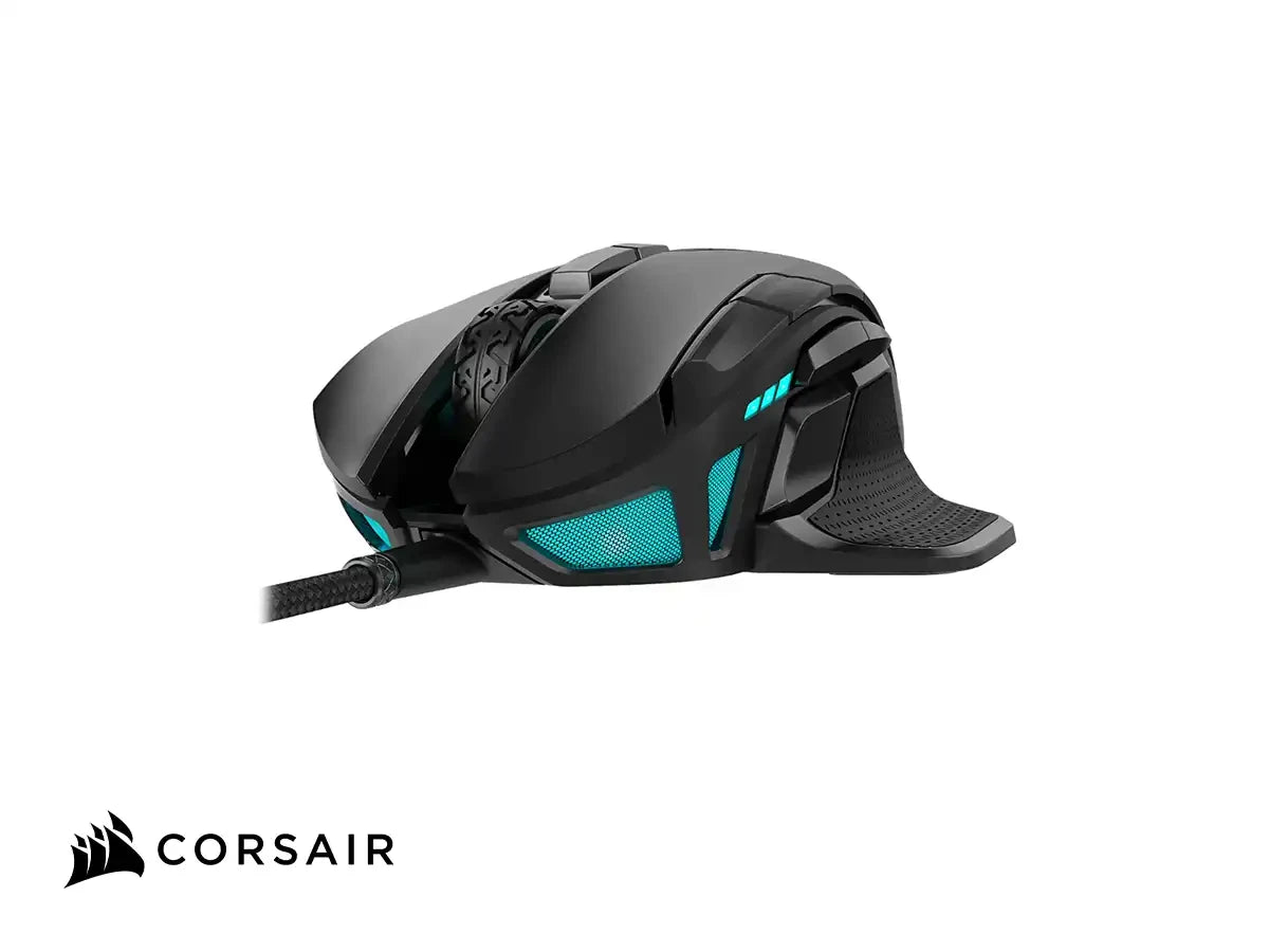Mouse Corsair Nightsword Rgb Gaming (ch-9306011-na) Hasta 18.000 Dpi, 8 Botones Programables, Rgb, Negro