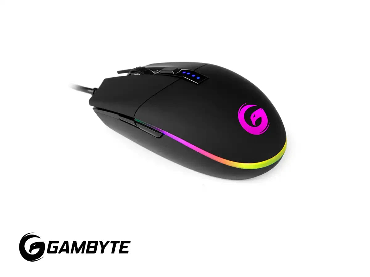 Mouse Gambyte Scar G Gaming (gi-scarg) Hasta 10.000 Dpi, 6 Botones Programables, Rgb, Negro
