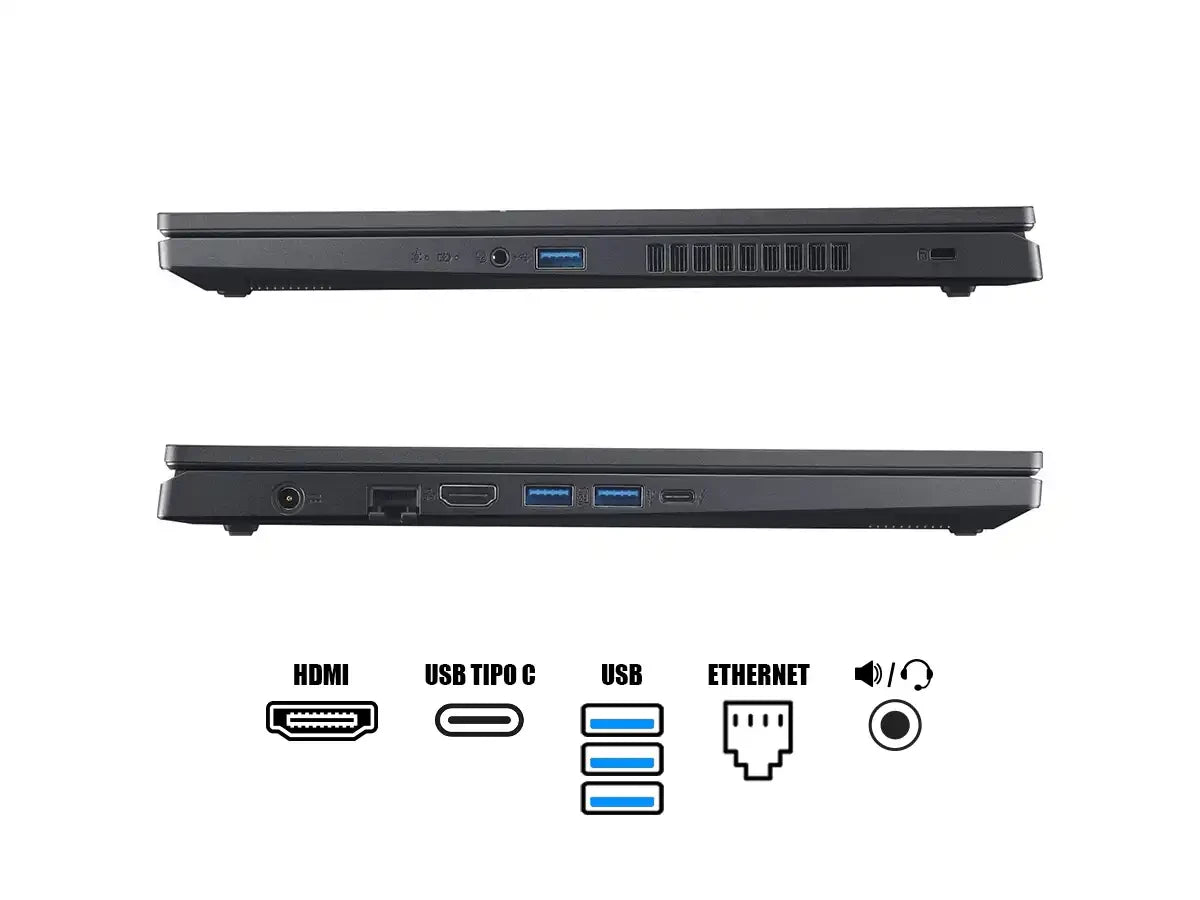 Laptop Acer Core I7-13620h Anv15-51-789j Nitro V Gaming (nh.qryaa.001) 15.6" Fhd 144hz, Ram 16gb, Ssd 512gb, Rtx 4060 8gb, Win11, 13gen