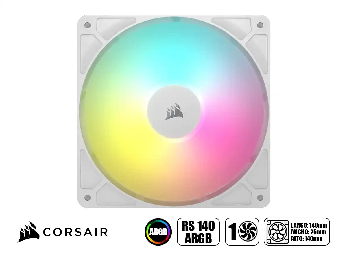 Cooler Para Case Corsair Rs 140 Argb En Blanco (co-9050186-ww ) 140mm