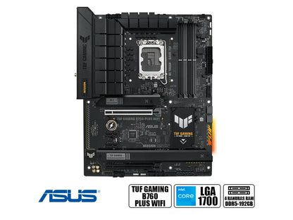 Placa Madre Asus B760-plus Tuf Gaming Wifi (90mb1er0-m0eay0) Socket Lga 1700, Ram Ddr5 Buss 7200oc Mhz, 13va, 12va Gen, Rgb, Wifi 6