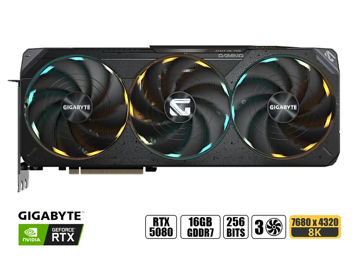 Tarjeta De Video Gigabyte Geforce Rtx 5080 Gaming Oc-16gb Gddr7 (gv-n5080gamingoc-16gd) Nvidia 256 Bits, 3 Ventiladores