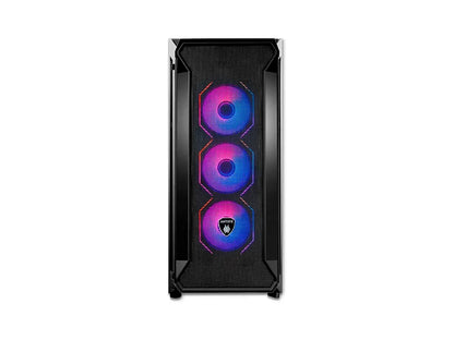 Case Antryx Sentry Plus S/fuente (ac-fx260pk) Panel De Vidrio, 4 Ventiladores, Led Argb, Negro