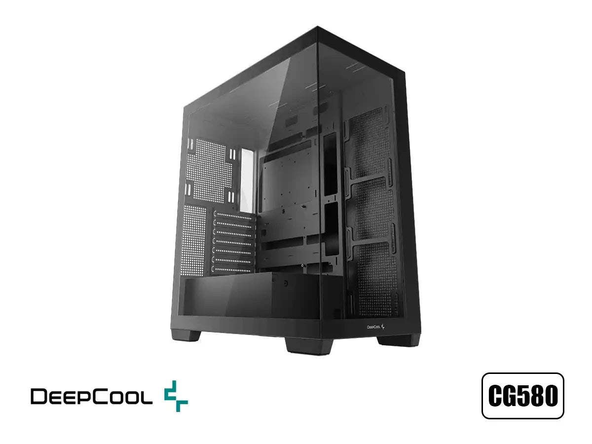Case Deepcool Gaming Cg580 S/fuente (r-cg580-bknda0-g-1) Paneles De Vidrio Templado, Negro