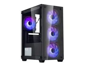 Case Halion Ragnarok Fuente 550w (ragnarok 323) Panel De Vidrio Templado, Malla Frontal, 4 Ventiladores Rgb