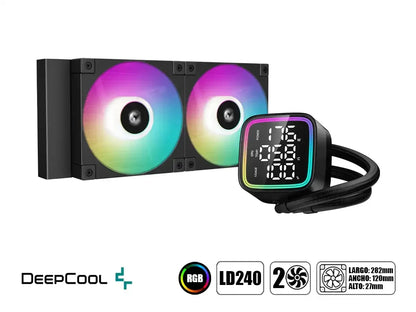 Sistema De Enfriamiento Liquido Deepcool Ld240 (r-ld240-bkmsn-g-1) 2 Ventiladores, Led Rgb