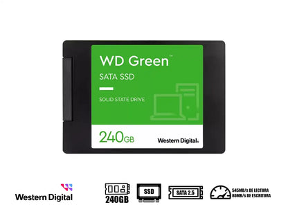 Unidad De Almacenamiento Ssd Sata 2.5 Western Digital 240gb Greeen (wds240g3g0a) 545mb/s