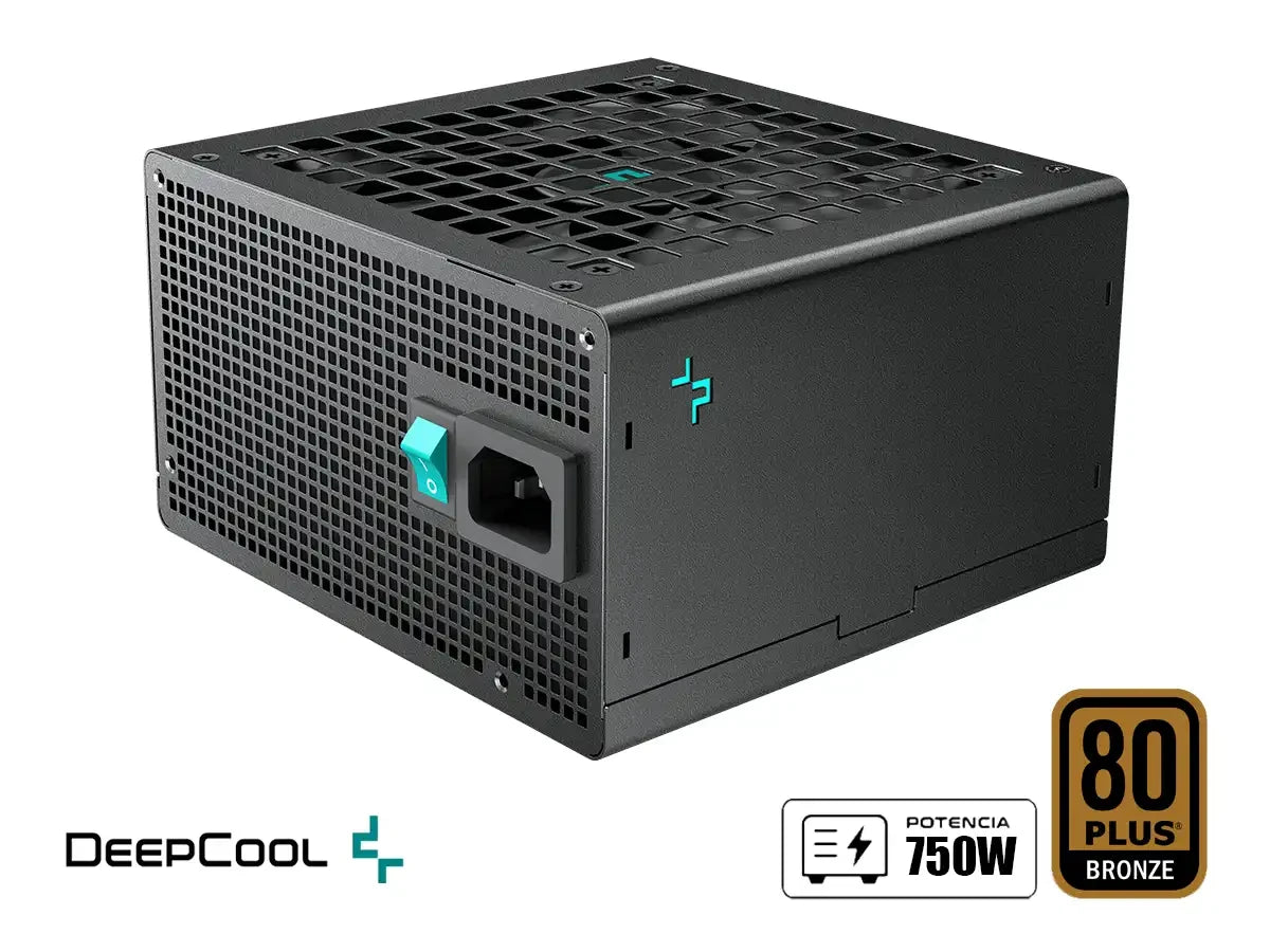 Fuente De Poder Deepcool 750w Pl750d (r-pl750d-fc0b-eu-v2) Atx 80 Plus Bronze, No Modular, Negro