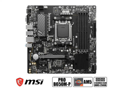Placa Madre Msi B650m-p Pro (911-b650m-p) Socket Am5, Ram Ddr5 Buss 7200oc Mhz
