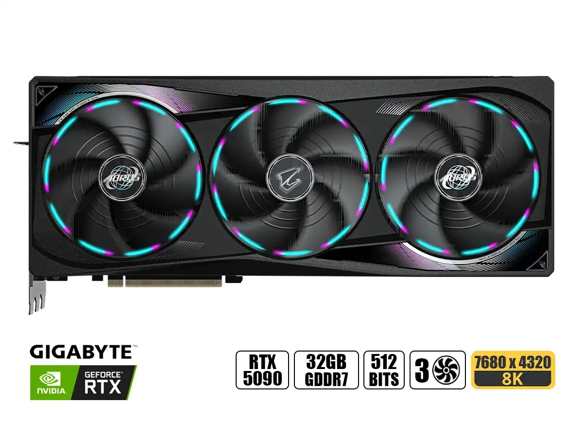 Tarjeta De Video Gigabyte Geforce Rtx 5090 32gb Gdrr7 Aorus Master (g5090-32vgsl) Nvidia 512 Bits, 3 Ventiladores