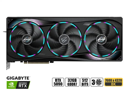 Tarjeta De Video Gigabyte Geforce Rtx 5090 32gb Gdrr7 Aorus Master (g5090-32vgsl) Nvidia 512 Bits, 3 Ventiladores