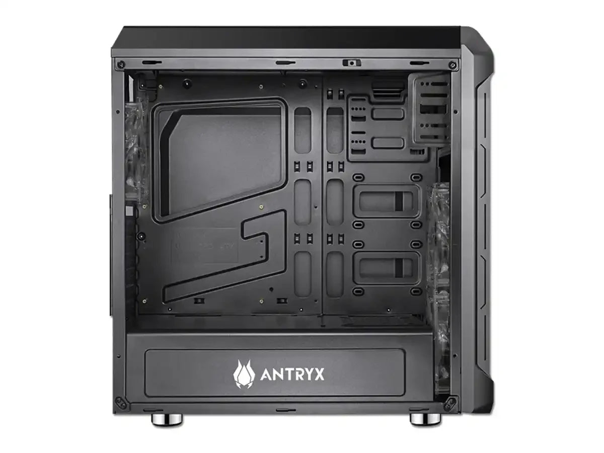 Case Antryx Rx Vortex Tg Argb Fuente 600w (ac-rx375tgk-600cpr1) Panel De Vidrio, 3 Ventiladores, Negro