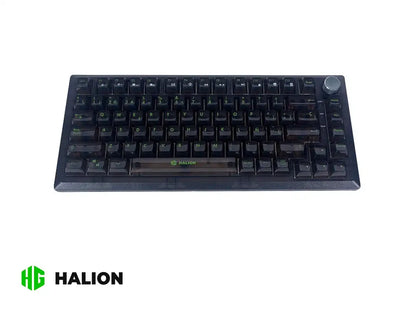 Teclado Gamer Halion Ha-k751 (ha-k751) Mecanico, Switch Blue, Led Rgb, Transparente