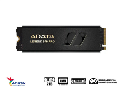 Unidad De Almacenamiento Ssd M.2 Pcie Adata 2tb Pro Nvme Legend 970, Pcie Gen5x4, 2280 (sleg-970p-2tci)º