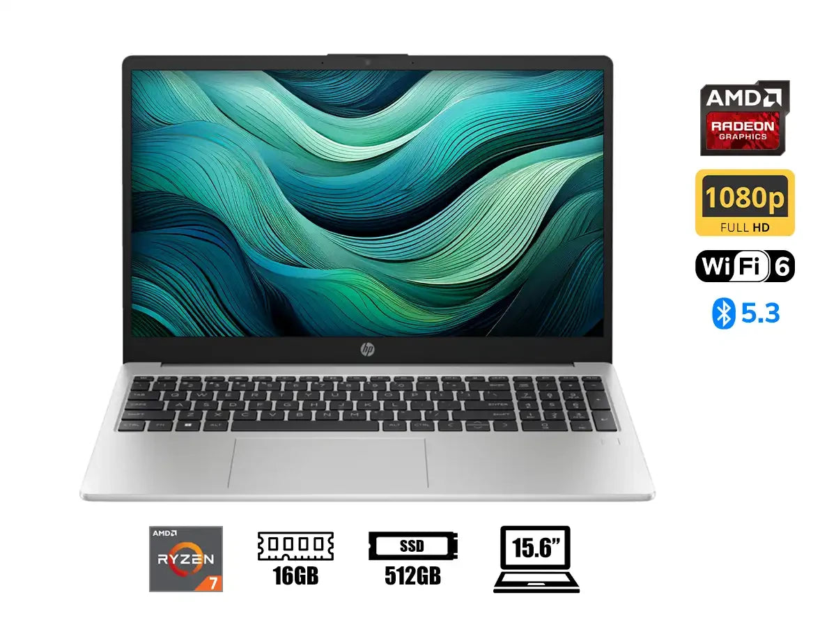 Laptop Hp Ryzen 7 7730u 255 G10 (b03e1lt) Pantalla 15.6", Ram 16gb Dddr4, Ssd 512gb, Esp., S/sistema