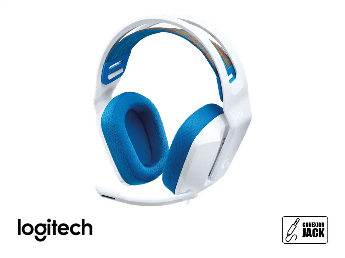 Auricular Logitech G335 Gaming (981-001017) Con Microfono, Interfaz Jack 3.5mm, Blanco