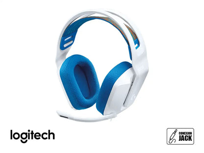 Auricular Logitech G335 Gaming (981-001017) Con Microfono, Interfaz Jack 3.5mm, Blanco
