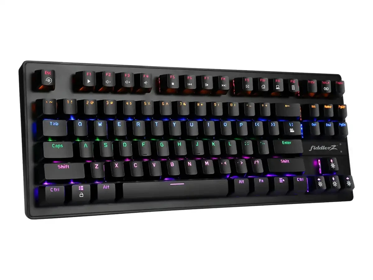 Teclado Gamer Fiddler Kd900 (fd-kd900) Mecanico Rgb, Negro, Tkl 80%