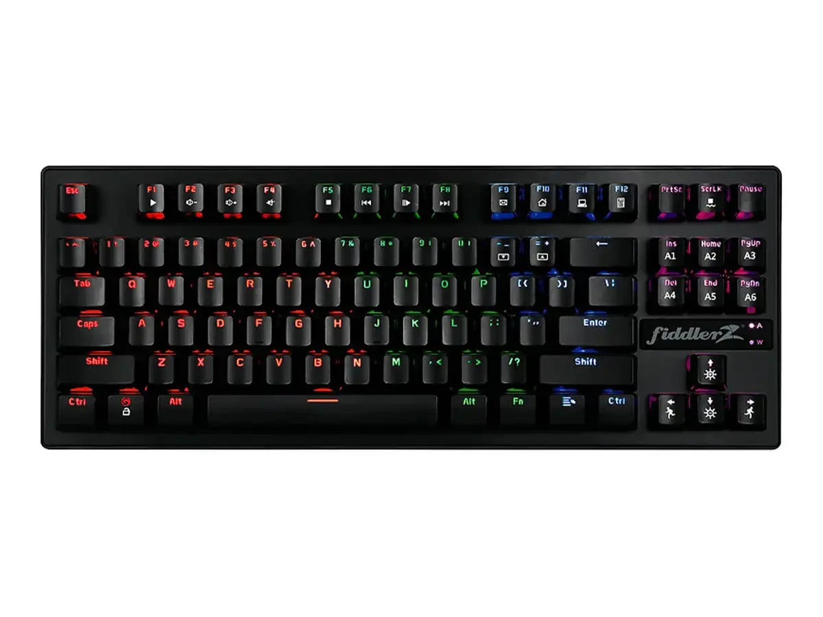 Teclado Gamer Fiddler Kd900 (fd-kd900) Mecanico Rgb, Negro, Tkl 80%