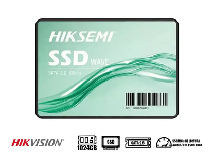 Unidad De Almacenamiento Ssd Sata 2.5 Hik Vision 1024gb Hiksemi Wave (hs-ssd-wave(s)1024g) 550mb/s