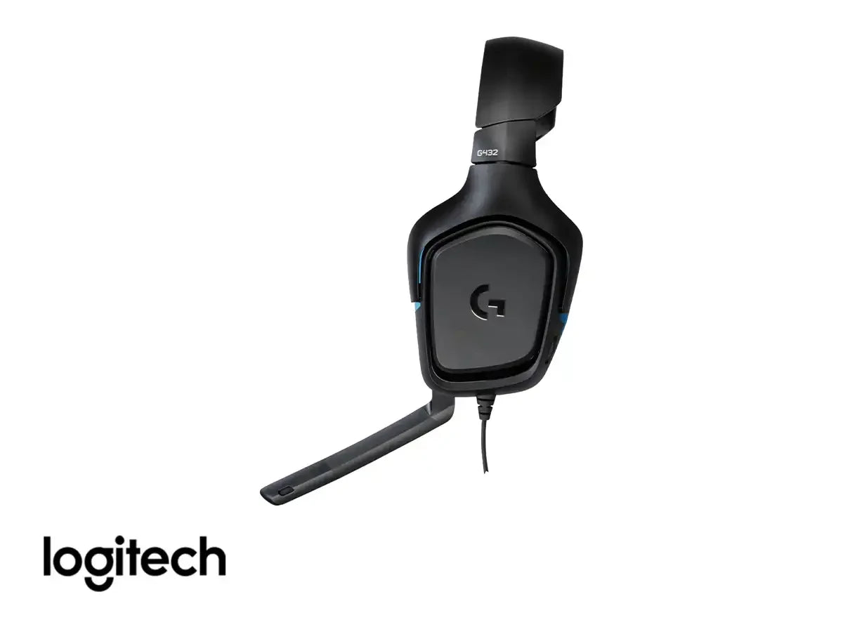 Auricular Logitech G432 Gaming (981-000769) Con Microfono, Interfaz Usb, Negro C/ Azul