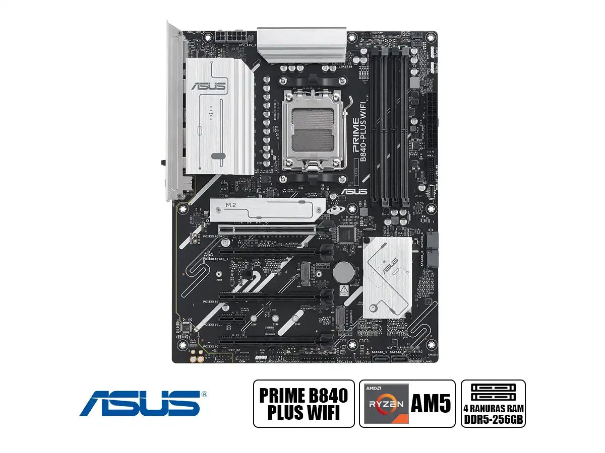 Placa Madre Asus B840 Wifi (prime B840-plus Wifi ) Atx 4 Slot De Ram Ddr5