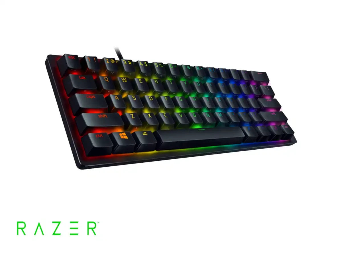 Teclado Gamer Razer Huntsman Mini (rz03-03392900-r311) Mecanico, Switch Purple, Led Rgb, Es, Negro