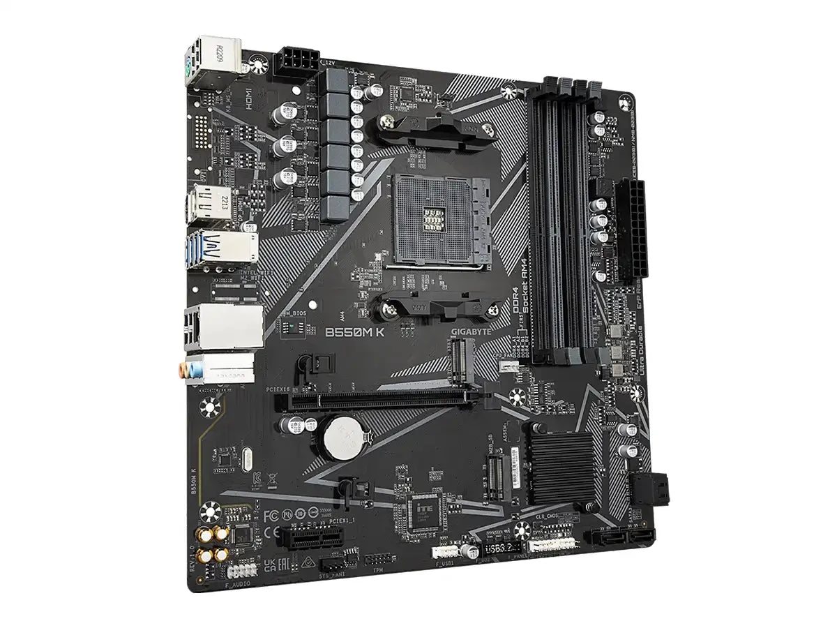 Placa Madre Gigabyte B550m K (b550m K) Socket Am4, Ram Ddr4 Buss 4733oc Mhz