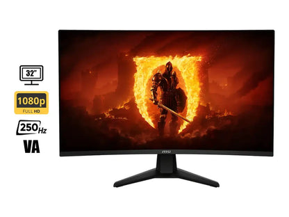 Monitor Msi 32 Pulgadas (mag 32c6x) Gaming 250hz, Fhd, Curvo, 1ms, 1 Hdmi, 1 Vga