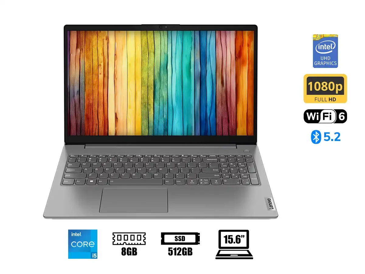 Laptop Lenovo Core I5-13420h V15 G4 Iru (83a100gjlm) Pantalla 15.6" Fhd, Ram 8gb, Ssd 512gb, S/s, Esp.