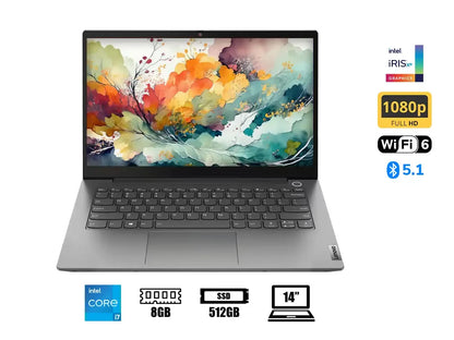 Laptop Lenovo Core I7-1165g7 Thinkbook 14 G2 Itl (20vd007clm) Pantalla 14'' Fhd, Ram 8gb, Sdd 512gb, Win10 Pro, Es., 11gen