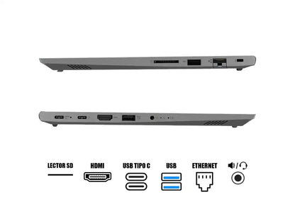 Laptop Lenovo Core I7-1165g7 Thinkbook 14 G2 Itl (20vd007clm) Pantalla 14'' Fhd, Ram 8gb, Sdd 512gb, Win10 Pro, Es., 11gen