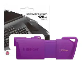 Memoria Usb Kingston 128gb Datatraveler Exodia Neon (kc-u2l128-7lp) Usb 3.2, Dispositivo De Almacenamiento, Pupura