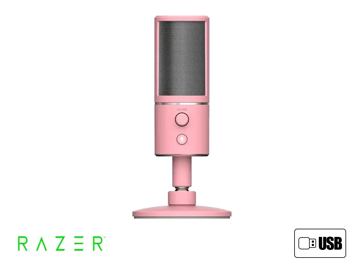 Microfono Razer Seiren X Gaming (rz19-02290300-r3m1) Interfaz Usb, Rosado