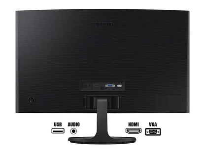 Monitor Samsung 24 Pulgadas Ls24d360g (ls24d360galxpe) Frecuencia 100hz, Fhd, 4ms, Va, Curvo, 1 Hdmi, 1vga