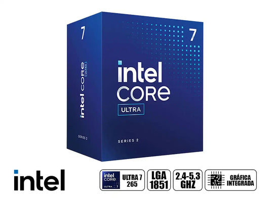 Procesador Intel Core Ultra 7 265 2.4gz Hasta 5.3 Ghz (bx80768265) Lga 1851, 20 Nucleos, 30mb, C/grafica, Con Cooler