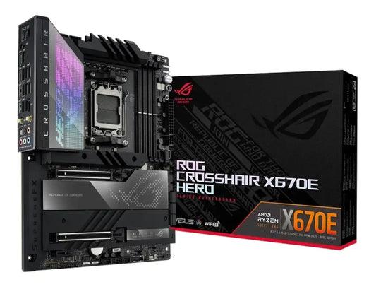 Placa Madre Asus X670e Rog Crosshair Hero (rog Crosshair X670e) Socket Am5, Ram Ddr5 Buss 8000oc Mhz, Rgb