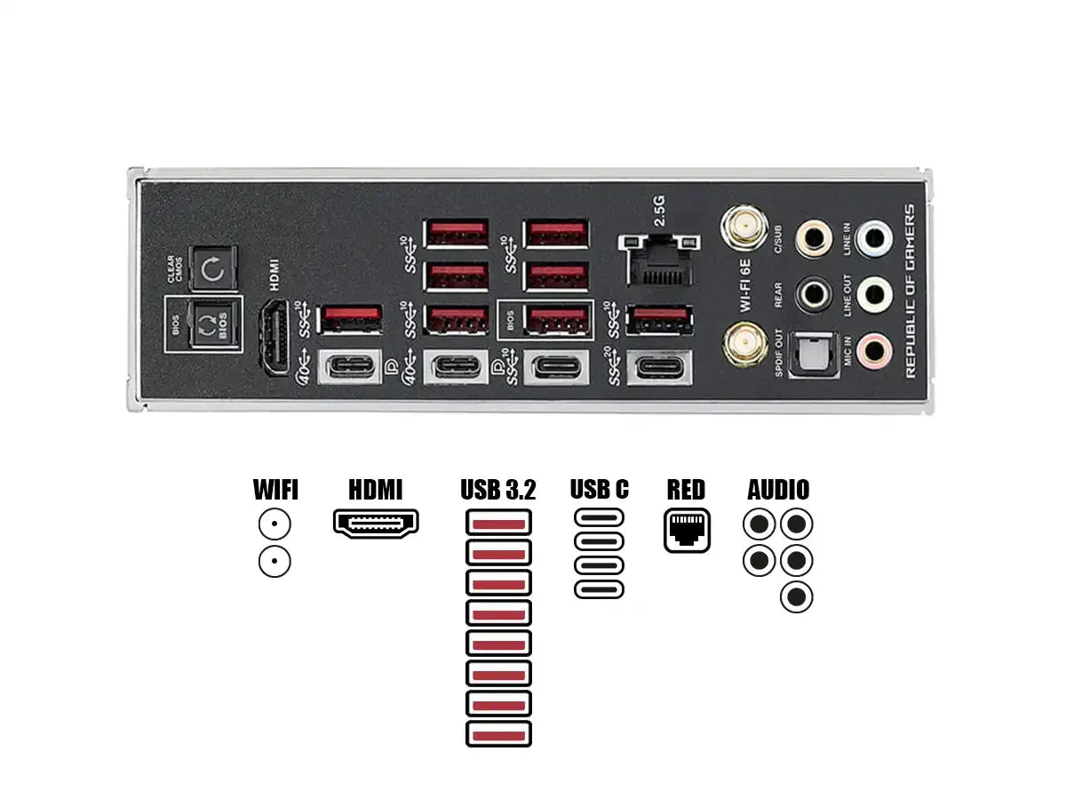 Placa Madre Asus X670e Rog Crosshair Hero (rog Crosshair X670e) Socket Am5, Ram Ddr5 Buss 8000oc Mhz, Rgb