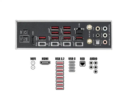 Placa Madre Asus X670e Rog Crosshair Hero (rog Crosshair X670e) Socket Am5, Ram Ddr5 Buss 8000oc Mhz, Rgb