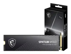 Unidad De Almacenamiento Ssd M.2 Pcie Msi 1tb Nvme Spatium M560, 2280 (s78-440l0f0-p83) 8700mb/s De Escritura Y Hasta 10 300 Mb/s De Lectura