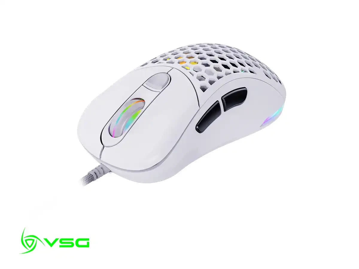Mouse Vsg Gamer Aquila Air Blanco Mate (vg-m550-wht-mat) Hasta 16.000 Dpi, 6 Botones, Rgb