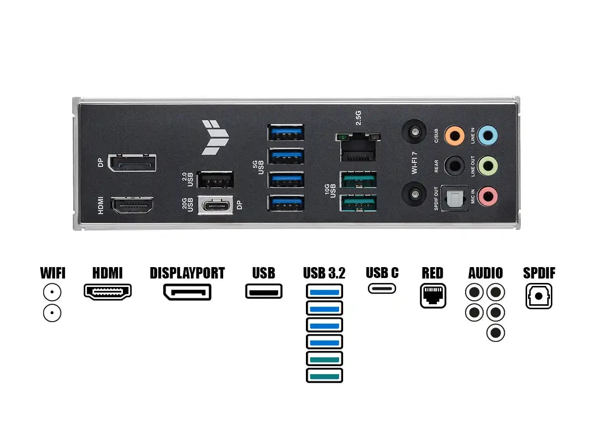 Placa Madre Asus B860m Tuf (tuf Gamng B860m-pluswifi) Socket Lga 1851, Ram Ddr5 8666oc Mt/s, Core Ultra,