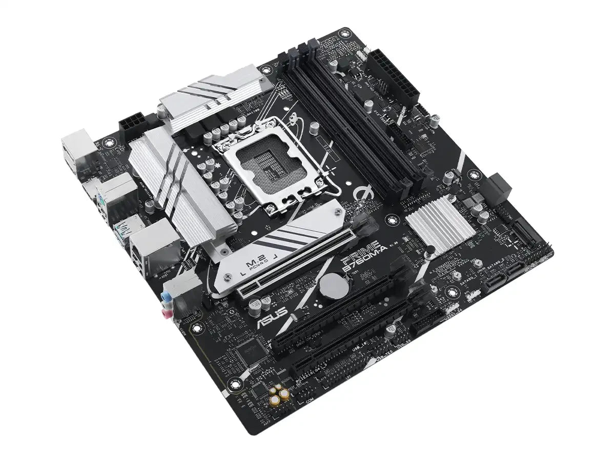 Placa Madre Asus B760m-a Prime (90mb1ek0-m0aay0) Socket Lga 1700, Ram Ddr5 Buss 7200oc Mhz, 13va, 12va Gen