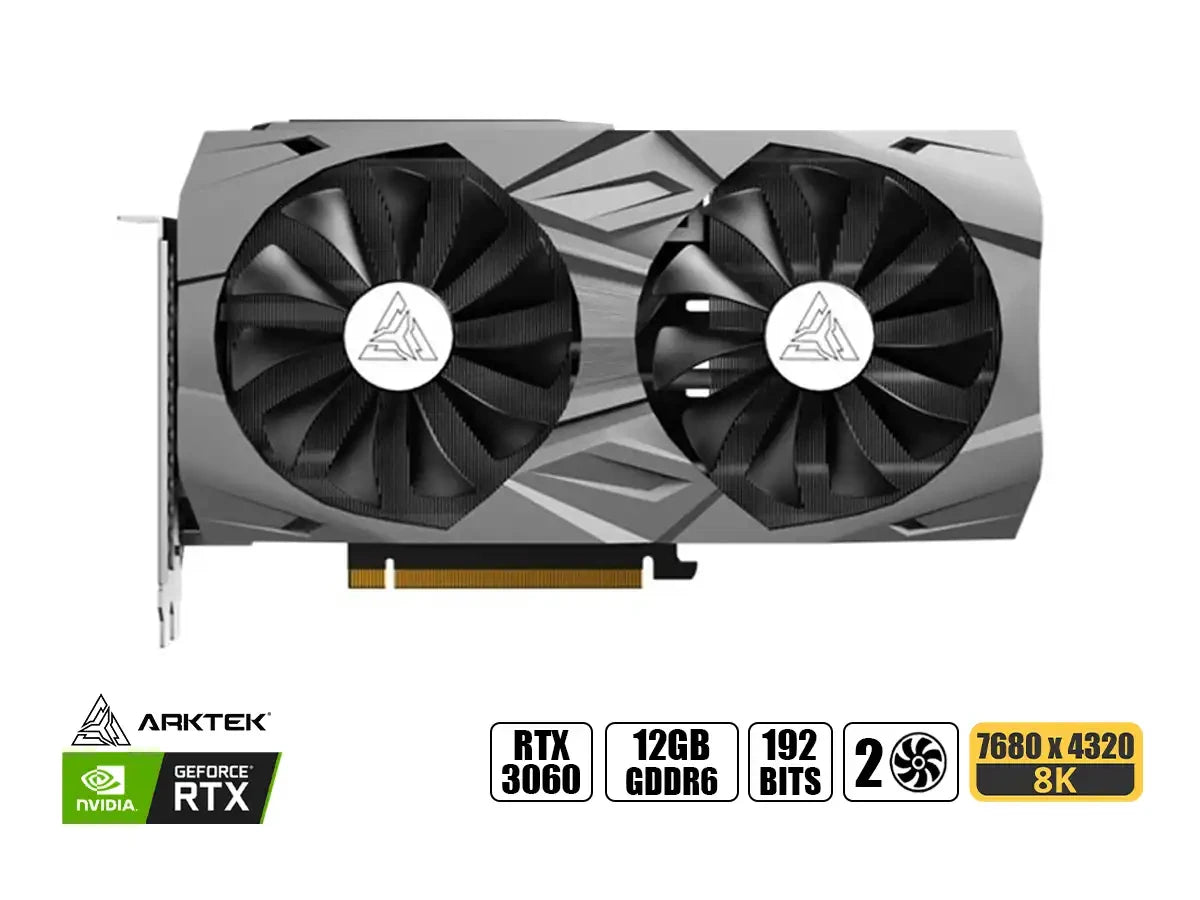 Tarjeta De Video Arktek Geforce Rtx 3060 Hyperion 12gb Gddr6 (akn3060d6s12gh1) Nvidia 192 Bits, 2 Ventiladores