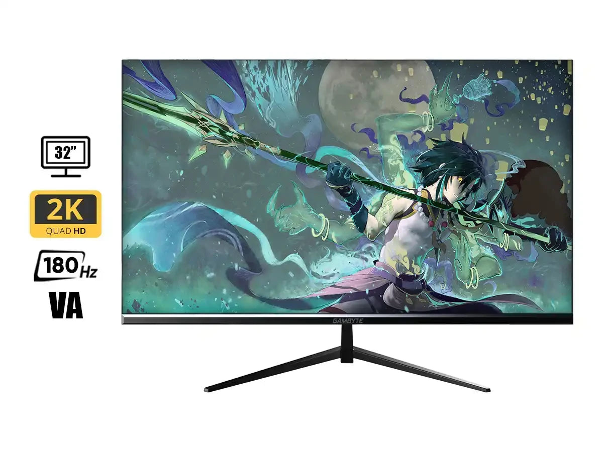Monitor Gambyte 32 Pul. Ml3206q (mn-grml3206q-lg) Gaming 180hz, 2k/qhd, 1ms, Curvo, Va, 2 Hdmi, 1 Dp, 1 Usb, 1 Audio