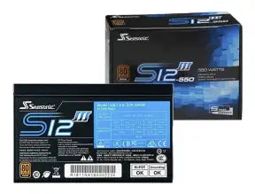 Fuente De Poder Seasonic 550w S12iii (ssr-550gb3) Atx, 80 Plus Bronze, No Modular, Negro