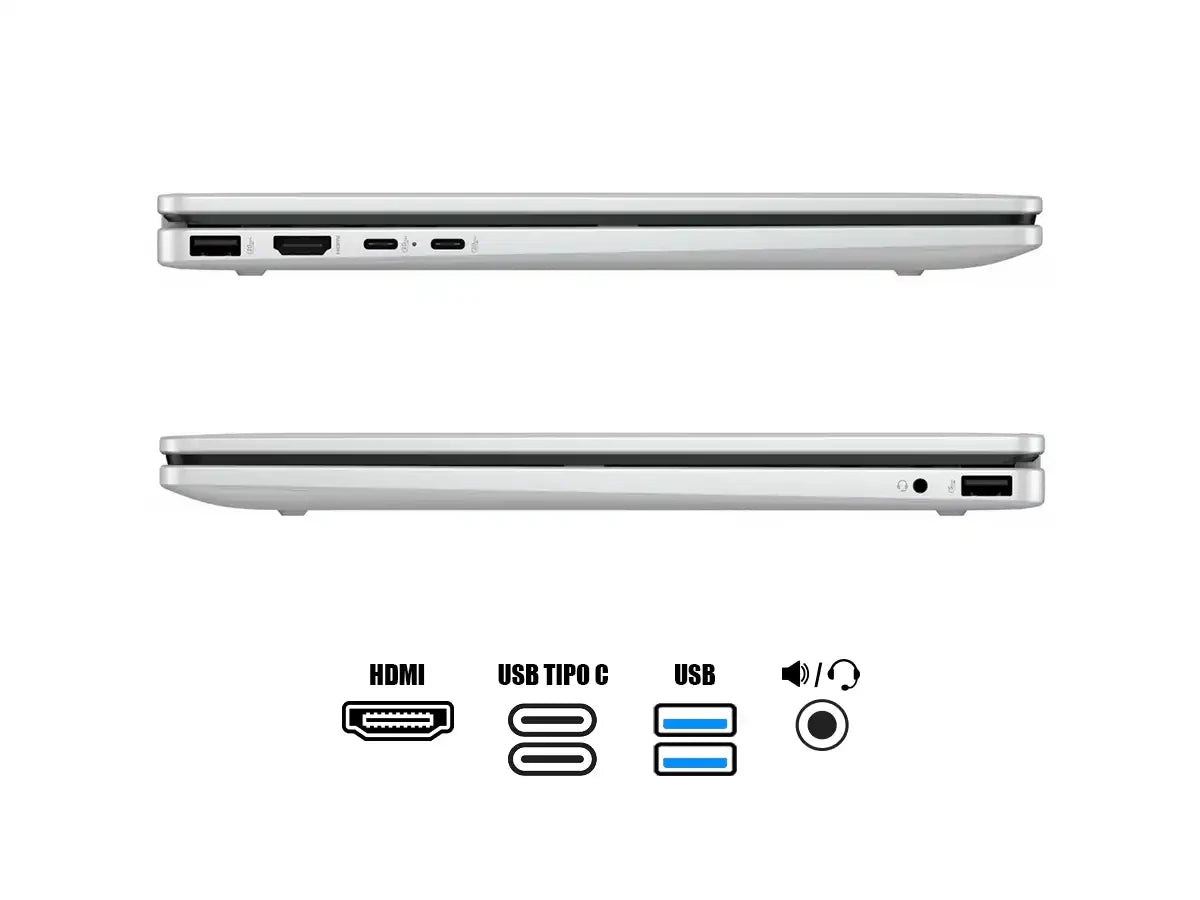 Laptop Hp Core 7 150u Omnibook 5 Flip 14-fp0023 (b86q7ua#aba) Pantalla 14" Wuxga, Ram 16gb, Ssd 512gb, Touchscreen, Win11 Glacier Silver