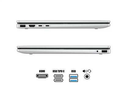 Laptop Hp Core 7 150u Omnibook 5 Flip 14-fp0023 (b86q7ua#aba) Pantalla 14" Wuxga, Ram 16gb, Ssd 512gb, Touchscreen, Win11 Glacier Silver