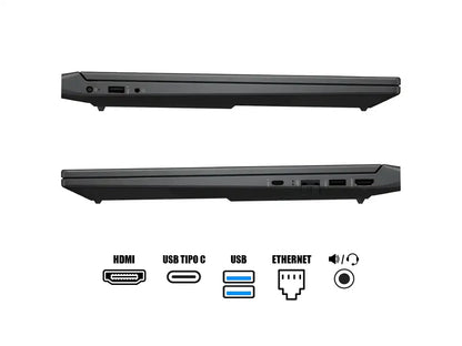 Laptop Hp Core I7-13620h Victus 15-fa2093 Gaming (b97dtua#aba) 15.6" Fhd 144hz, Ram 16gb, Ssd 1tb, Rtx 5060 8gb, Win11, Mica Silver, 13gen