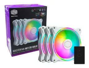 Cooler Para Case Cooler Master Masterfan Mf120 Halo White (mfl-b2dw-183pa-r1) Pack 3 En 1, 120mm, Led Argb, Blanco